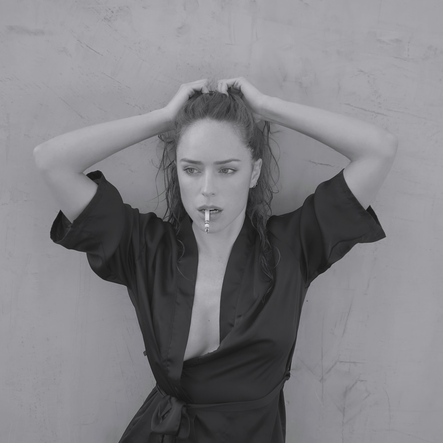 Mika Larraguibel black and white portrait